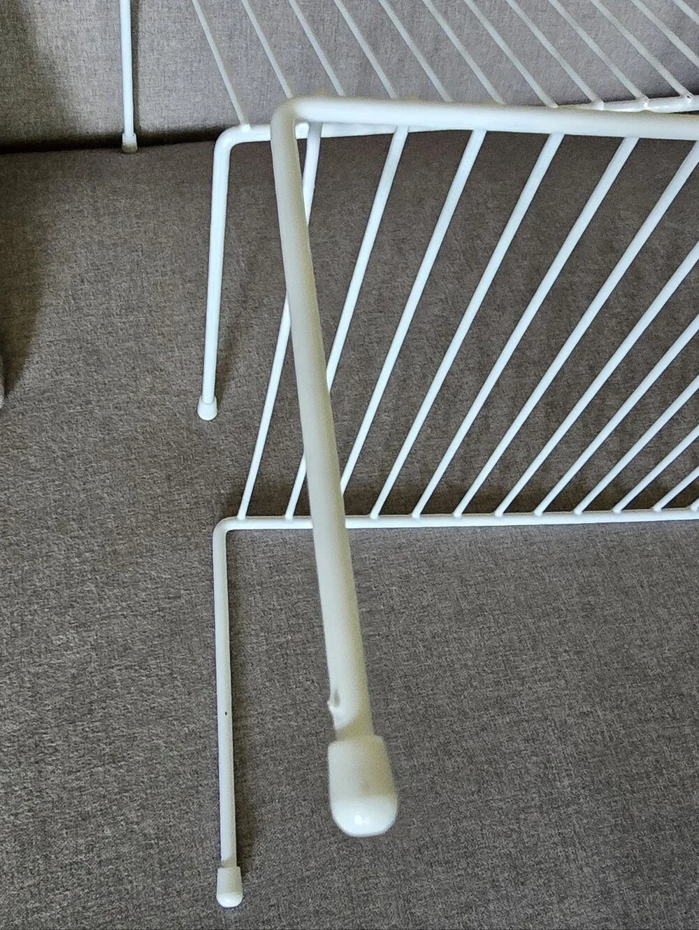 TWO White Metal Wire Shelf Organizer Organize Shelves